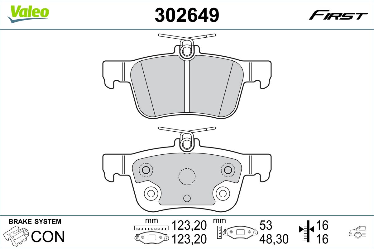 Set placute frana,frana disc 302649 VALEO